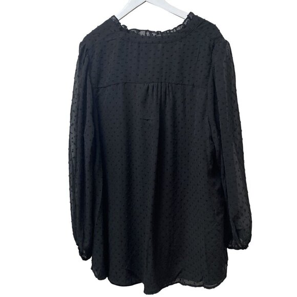 NEW CITY CHIC Boho Blouse  Plus Size XXL  Black Embroidered Womens Top - Picture 6 of 11